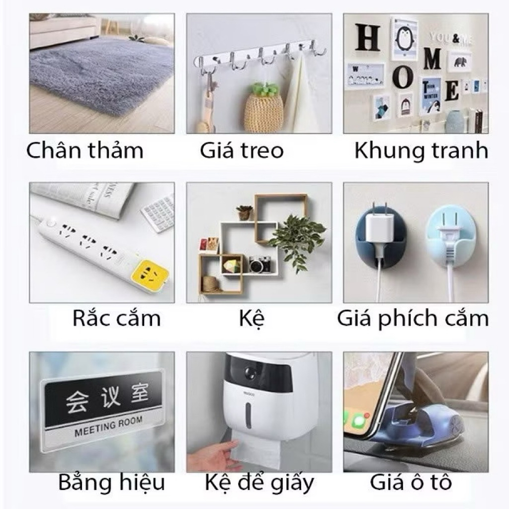 Băng dính 2 mặt nano dài 3m trong suốt đa năng