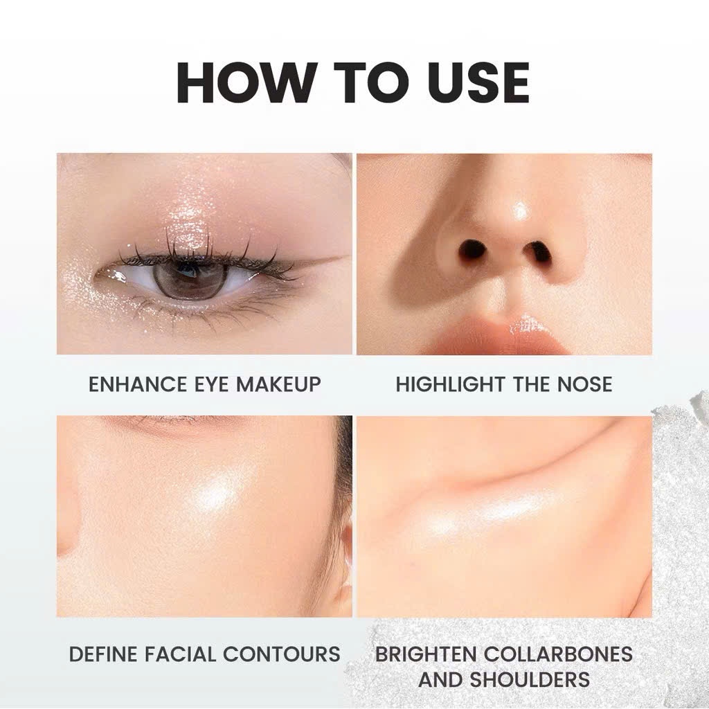 FOCALLURE Highlight Cream Shining And Smooth Pearls Màu trôi dạt Kết cấu mềm 8.5g | NHÍM HOUSE