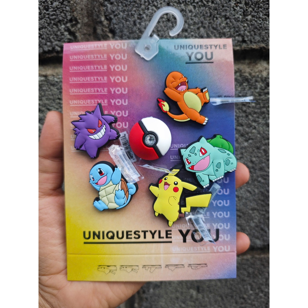 Set charm Pokemon gắn dép cross, charm jibbitz pokemon, phụ kiện trang ...