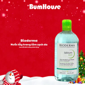 Nước Tẩy Trang Nội Địa Pháp Sébium H2O Cho Da Dầu Mụn 500ml (Màu xanh lá)