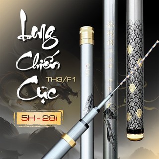 [Giá Rẻ] Cần Câu Đài Long Chiến Cực TH3 F1 Cần Câu Tay Câu Đơn 5H Cần Câu Cá Carbon Tặng Kèm Ngọn Phụ