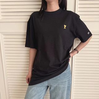 Hàn Quốc Wacky Willy Ngực trái Cổ điển Ngực trái T ngắn Đá lỏng lẻo Vòng cổ tròn Áo ngắn tay cho nam