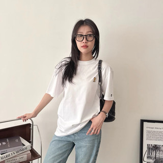 Hàn Quốc Wacky Willy Ngực trái Cổ điển Ngực trái T ngắn Đá lỏng lẻo Vòng cổ tròn Áo ngắn tay cho nam