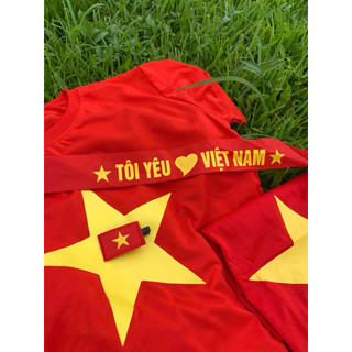 Áo thun Cờ Đỏ Sao vàng áo cờ Tổ quốc Áo cờ Việt Nam chào mừng 30/4, biểu diễn văn nghệ, thể thao, khai giảng