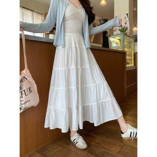 Chân Váy Midi Chất Voan Tơ Dáng Dài Thiết Kế 4 Tầng Bồng Bềnh Dành Cho Nữ