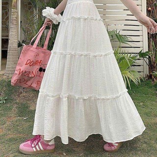 Chân váy Midi nữ dáng dài bánh bèo nhiều tầng có quần bảo hộ