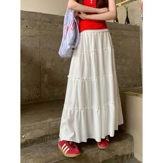 Chân Váy Midi Chữ A Dáng Dài 4 Màu Cạp Cao Chun Eo Tiểu Thư
