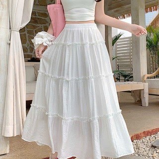 Chân Váy Chữ A Dáng Dài Cạp Cao Xinh Xắn Dễ Phối Đồ Nữ