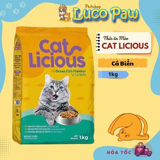 Cat Licious Gói 1kg Vị Cá Biển - Hạt khô dành cho mèo trưởng thành Luco Paw Petshop