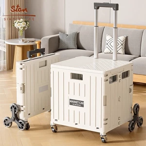 STON Xe Đẩy Mua Sắm Có Thể Gấp Gọn Tiện Dụng Trang chủ Chở Đồ Siêu Thị Có Bánh Xe Leo Cầu Thang