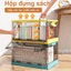 STON Hộp Đựng Đồ Gấp Gọn Trong Suốt Đồ Xếp Chồng hộp đựng quần áo hộp nhựa đựng đồ Có Bánh Xe