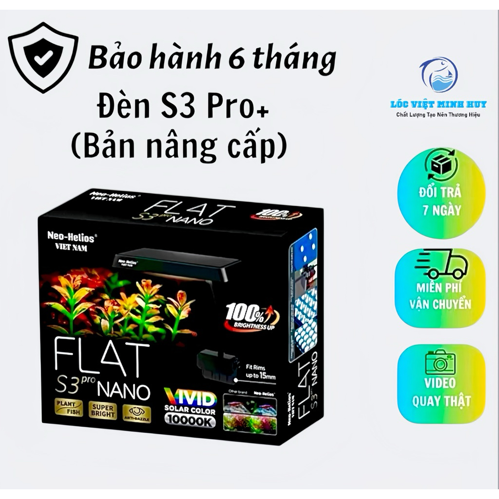 Đèn S3 Pro RGB Flat Nano + 3 in 1 (Bản nâng cấp)- Bóng LED TriR RGB ...