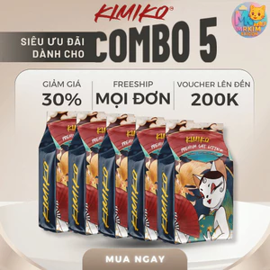 Combo 5 Túi Cát Đất Sét Kimiko 9L – 3.8kg | Vón Cục Siêu Chắc – Khử Mùi Tốt – Ít Bụi – Tiết Kiệm