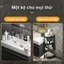 STON 3/4/5 Tầng Kệ góc tường để đồ phòng tắm bằng nhựa có bánh xe Kệ nhà Cao cấp bếp đa năng