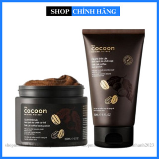 Tẩy da chết cho mặt, cho body Cocoon Chiết xuất cà phê Đắk Lắk, cấp ẩm cho da, giúp da mềm mịn