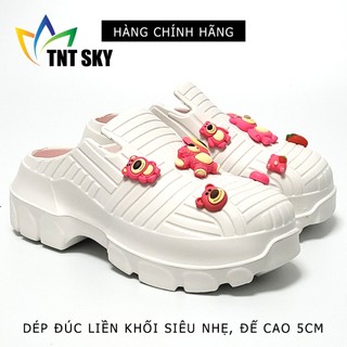 Dép Nữ Bít Mũi Đúc Liền Khối Siêu Nhẹ, Đế Cao 5cm - Hàng Chính Hãng Hù Kiệt - H3242