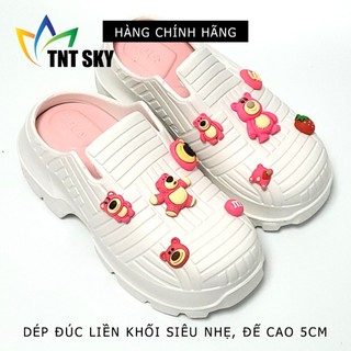 Dép Nữ Bít Mũi Đúc Liền Khối Siêu Nhẹ, Đế Cao 5cm - Hàng Chính Hãng Hù Kiệt - H3242