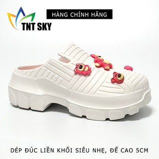 Dép Nữ Bít Mũi Đúc Liền Khối Siêu Nhẹ, Đế Cao 5cm - Hàng Chính Hãng Hù Kiệt - H3242