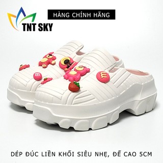 Dép Nữ Bít Mũi Đúc Liền Khối Siêu Nhẹ, Đế Cao 5cm - Hàng Chính Hãng Hù Kiệt - H3242