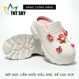 Dép Nữ Bít Mũi Đúc Liền Khối Siêu Nhẹ, Đế Cao 5cm - Hàng Chính Hãng Hù Kiệt - H3242