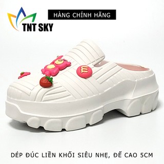 Dép Nữ Bít Mũi Đúc Liền Khối Siêu Nhẹ, Đế Cao 5cm - Hàng Chính Hãng Hù Kiệt - H3242