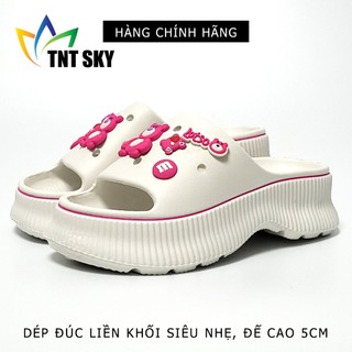 Dép Nữ Quai Ngang Đúc Liền Khối Siêu Nhẹ, Đế Cao 5cm - Hàng Chính Hãng Hù Kiệt - H3214