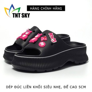 Dép Nữ Quai Ngang Đúc Liền Khối Siêu Nhẹ, Đế Cao 5cm - Hàng Chính Hãng Hù Kiệt - H3214