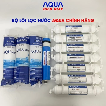 Bộ lõi lọc nước AQUA Chính hãng sử dụng tất cả máy lọc nước Kangaroo, Karofi, Sunhouse, Aqua,…