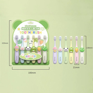 Set 6 Bàn Chải Đánh Răng Trẻ Em Hình Hoạt Hình Búp Bê 3d Dễ Thương Lông Mềm Chải Sạch Sâu Bàn Chải Đánh Răng Trẻ Em