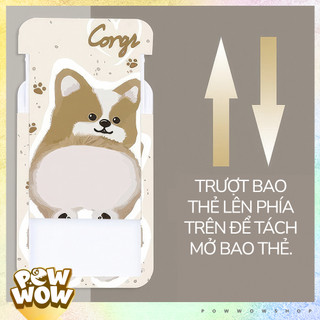 Bao Đựng Thẻ Nhân Viên Kèm Dây Xoắn Nhựa ABS Phong Cách Nhân Vật Hoạt Hình Cún Dog Corgi Gấu Koala Dễ Thương Cute