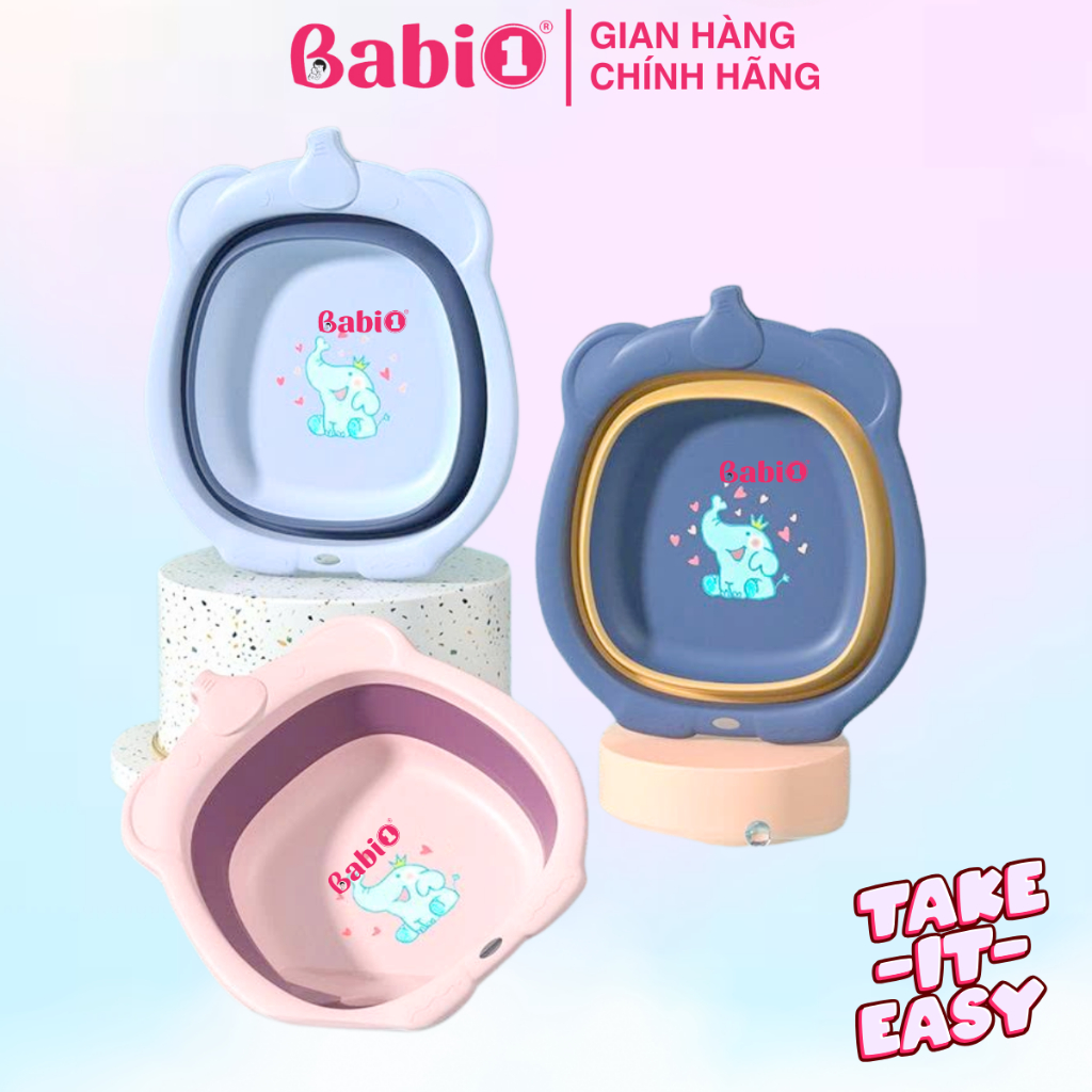 Chậu Rửa Mặt Gấp Gọn Babi1 - Xếp Gọn 3Cm Đa Năng Tắm, Rửa Giặt Đồ Cho Mẹ Bé Người Bệnh