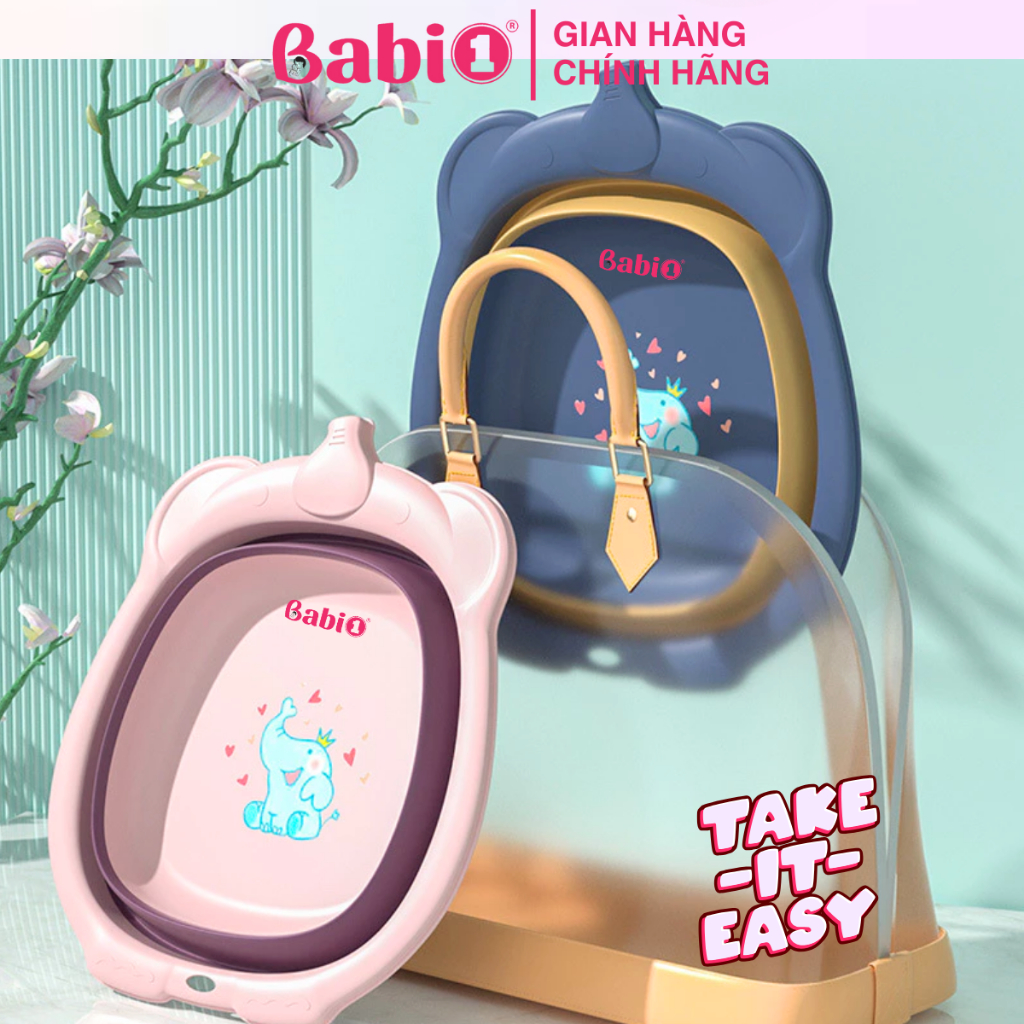 Chậu Rửa Mặt Gấp Gọn Babi1 - Xếp Gọn 3Cm Đa Năng Tắm, Rửa Giặt Đồ Cho Mẹ Bé Người Bệnh