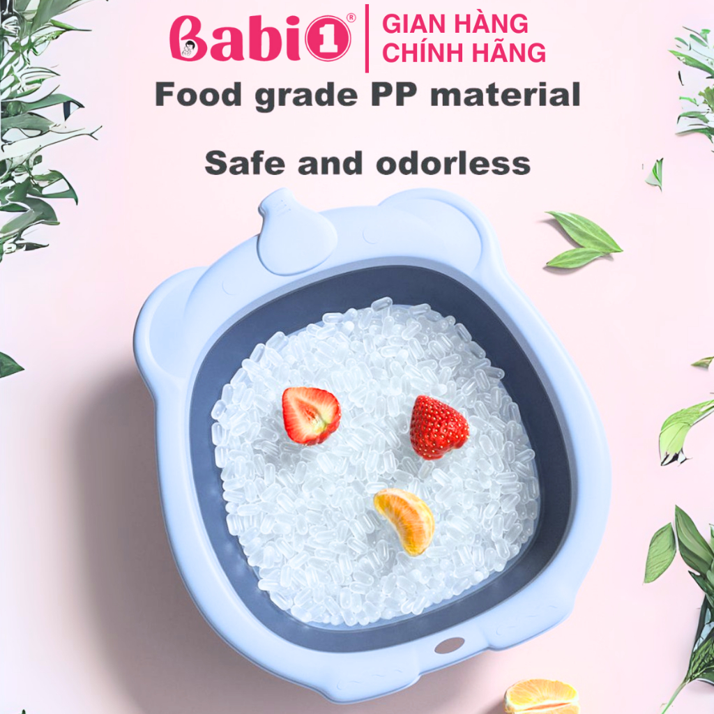 Chậu Rửa Mặt Gấp Gọn Babi1 - Xếp Gọn 3Cm Đa Năng Tắm, Rửa Giặt Đồ Cho Mẹ Bé Người Bệnh