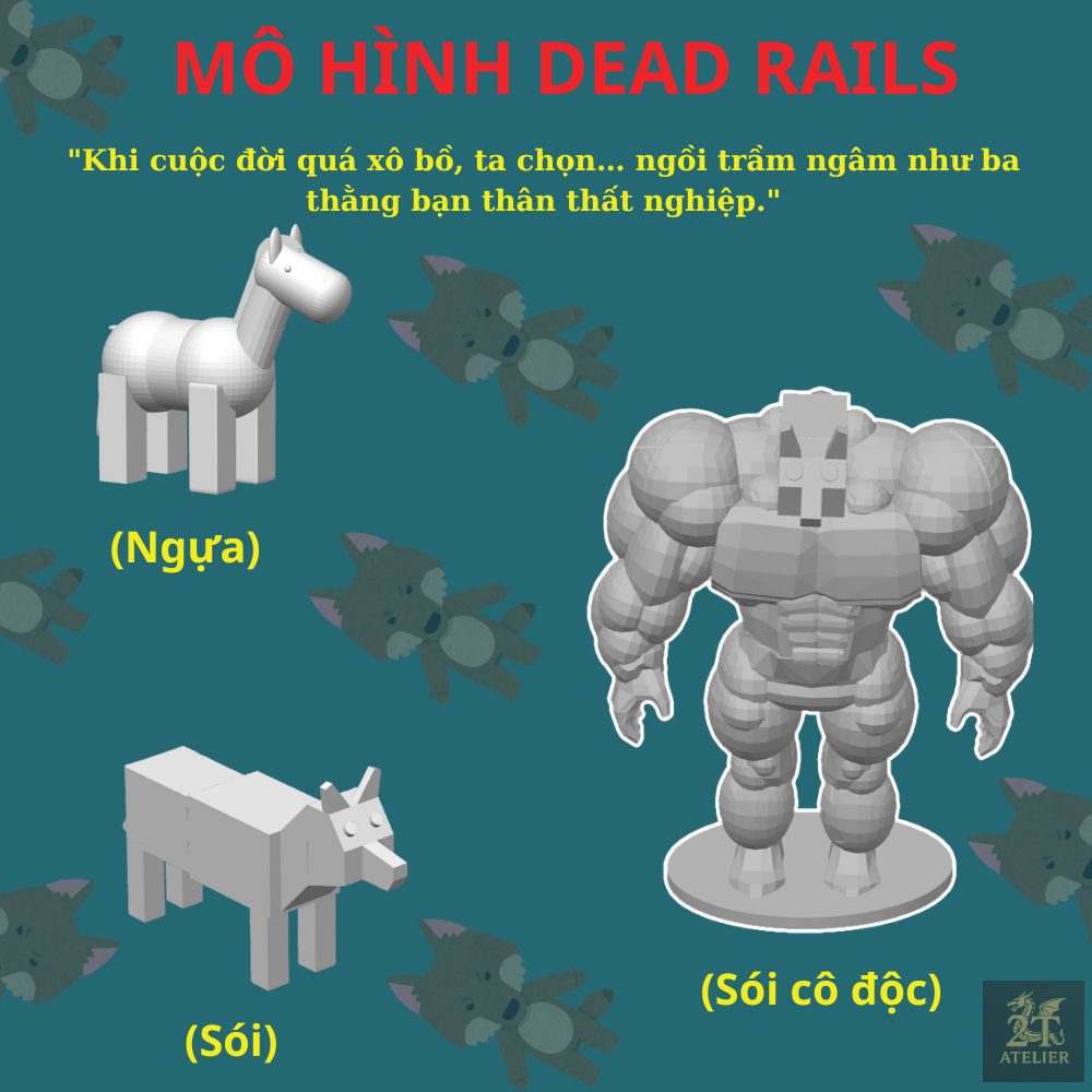 MÔ HÌNH DEAD RAILS – SÓI CÔ ĐỘC - NGỰA TRẦM TƯ - SÓI TẦNG KHÁC - COMBO ...