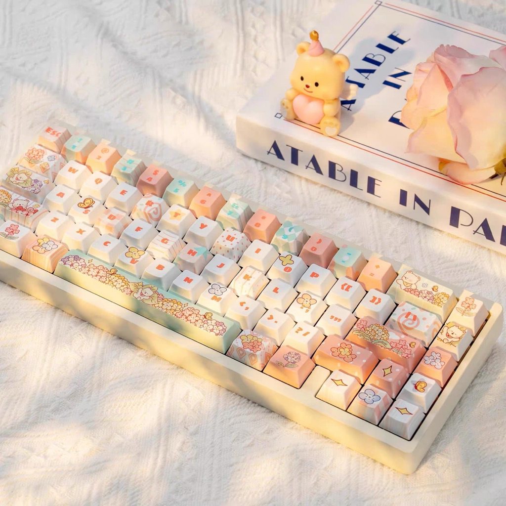 Keycap Butter White Bear | Chất liệu PBT | Profile Cherry | Keyboard ...