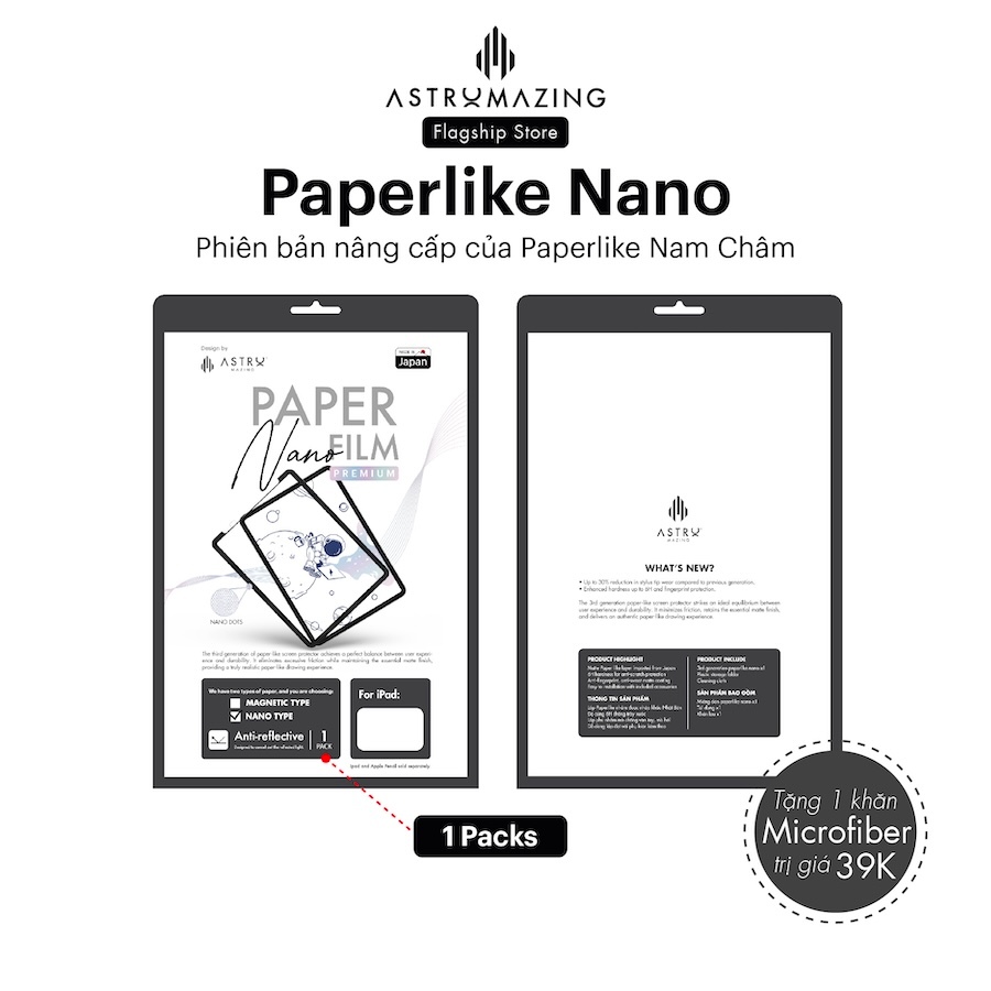 [Paperlike Nano] Miếng dán màn hình i.Pad Paperlike tháo rời dành cho i ...