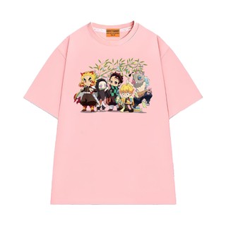 Áo Thun Anime Demon Slayer NGỐ TEE Các Nhân Vật Style Chibi Dễ Thương Chất Vải Cotton 75 Mềm Mịn
