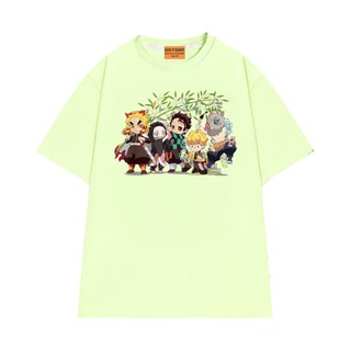 Áo Thun Anime Demon Slayer NGỐ TEE Các Nhân Vật Style Chibi Dễ Thương Chất Vải Cotton 75 Mềm Mịn
