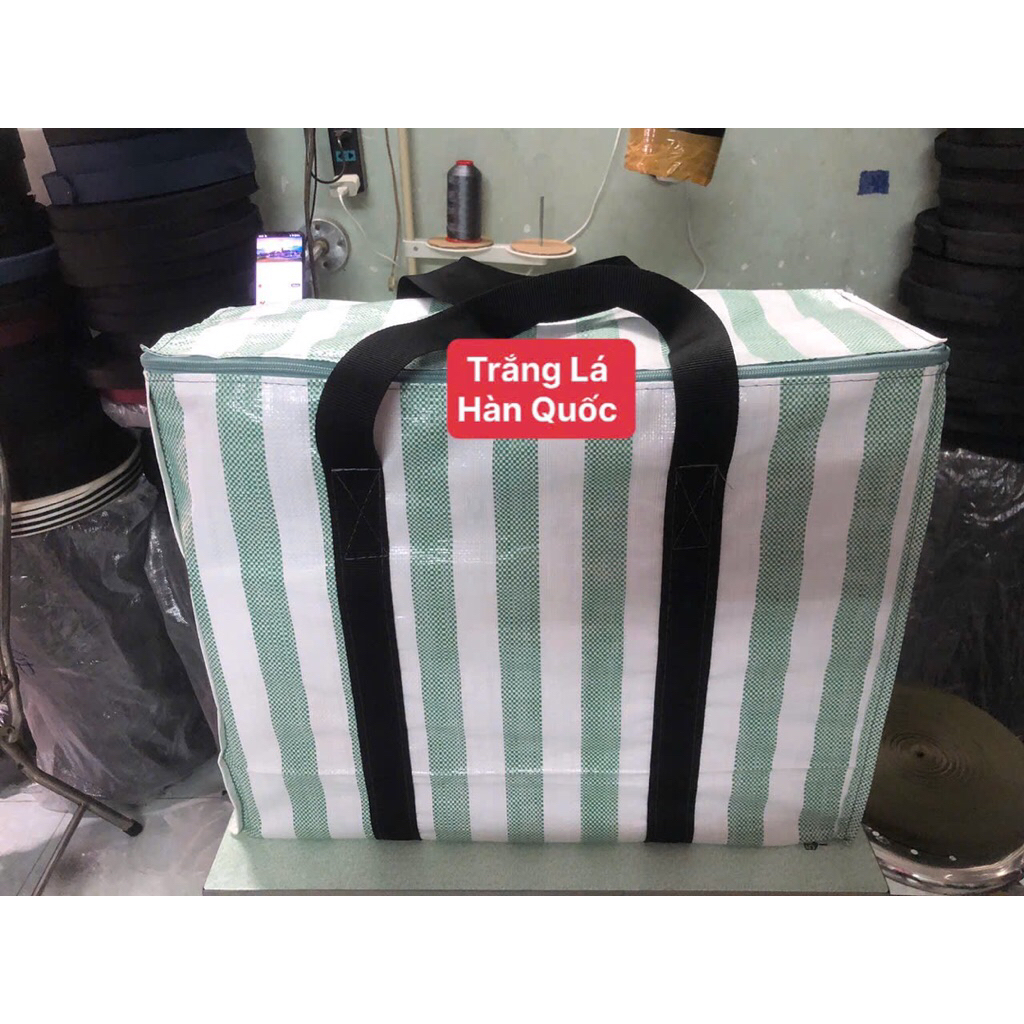 Túi bạt đựng đồ - Bạt Trắng Lá Hàn Quốc