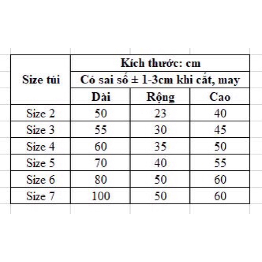 Túi đựng đồ Bạt Màu đen Hàn Quốc - Nhiều size