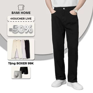 Quần kaki nam CREMA BAMI HOME, quần dài kaki ống suông basic, chất vải dày dặn, chuẩn form QK14
