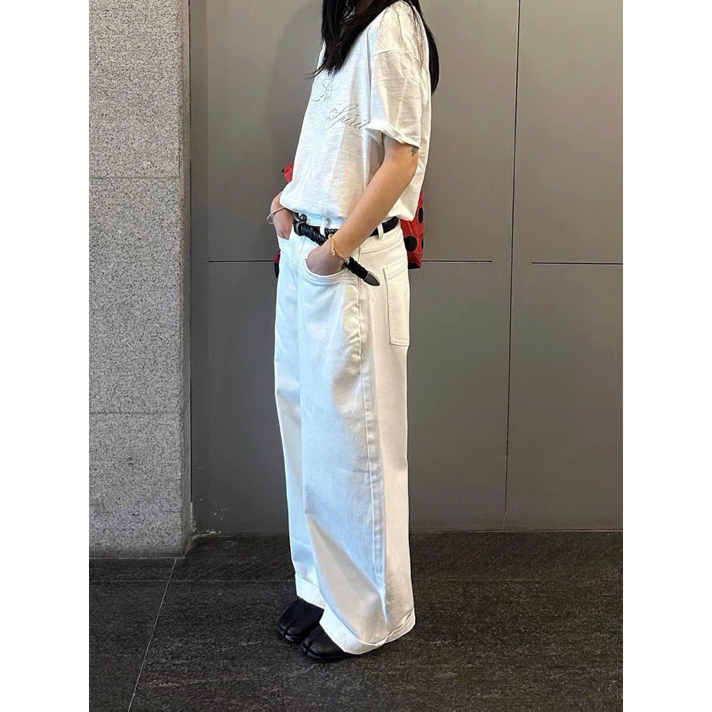 Quần ống cong kaki trắng Onni st