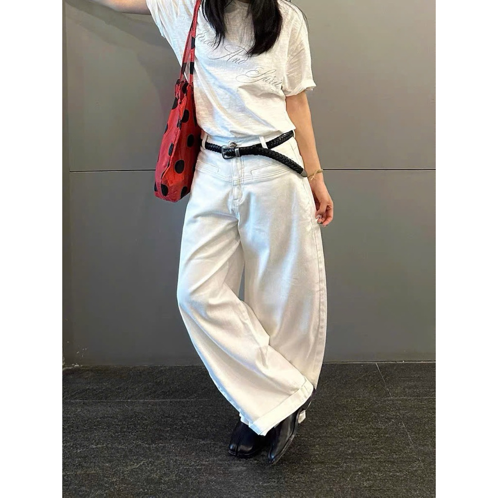 Quần ống cong kaki trắng Onni st