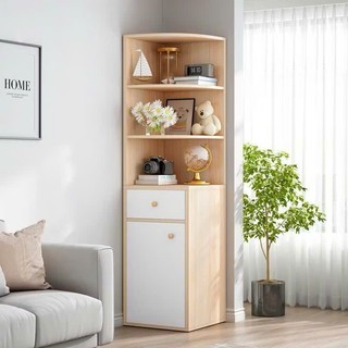 Kệ Gỗ Góc Tường Bo Tròn EcoWood ,Tủ Decor Bắc Âu Nhiều Tầng Phong Cách Hiện Đại Gỗ MDF Cao Cấp Bền Đẹp