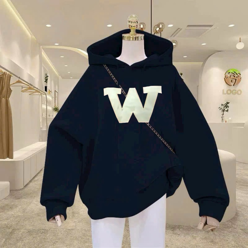 Hoodie W đen
