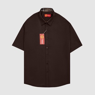 [ BIGSIZE UP TO 135KG ] Áo sơ mi ngắn tay 2 nẹp phổ thông phối cổ Luxury. SMNT2