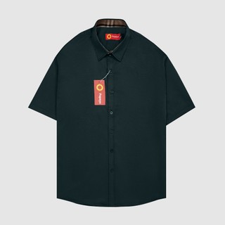 [ BIGSIZE UP TO 135KG ] Áo sơ mi ngắn tay 2 nẹp phổ thông phối cổ Luxury. SMNT2