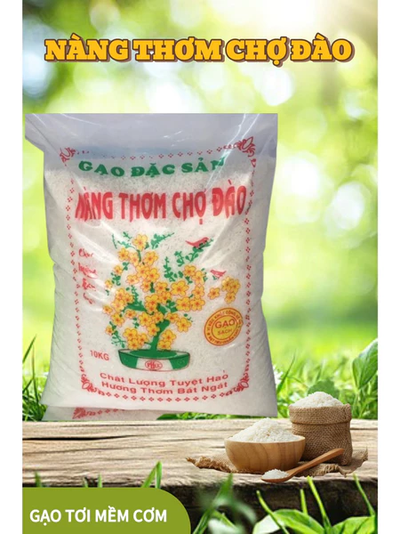 Gạo Nàng Thơm Chợ Đào Túi 5Kg-Mềm Cơm Dẻo Vừa Đậm Vị Ngon