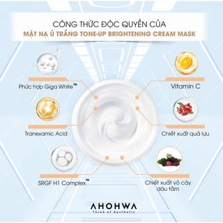 [HÀNG CÔNG TY] Mặt Nạ Ủ Trắng Da, Mờ Thâm Nám Ahohwa Tone-Up Brightening Cream Mask (500g)