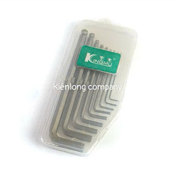 Bộ Lục Giác Chữ L Kingmu 9 Cây – Hợp Kim Thép Đặc Biệt Bền Bỉ (1 Bộ)